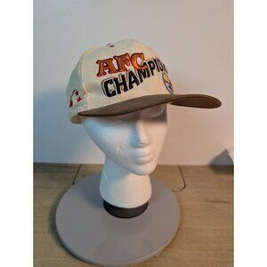 Vtg Pittsburgh Steelers 1995 AFC Champions AJD Snapback Hat Cap NFL White Flaw